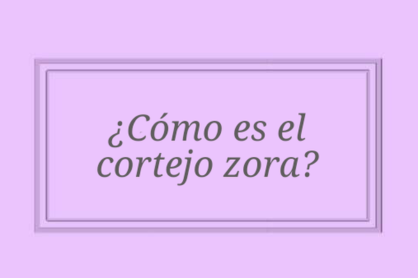 ¿Cómo es el cortejo zora?